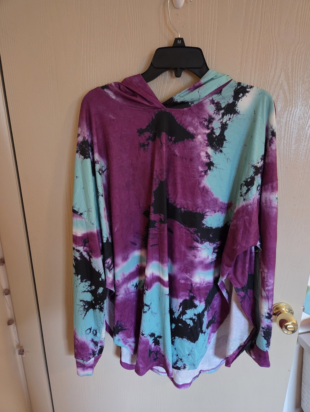 Shein Curve 4xl (Usa 18-20) Purple Black And Teal Tie Dye Womens Co Ord Set NWOT